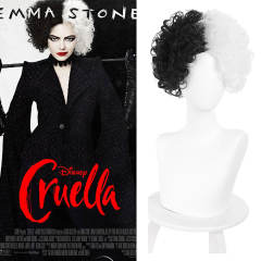 (Ready to Ship) Cruella De Vil 2021 Emma Stone Cosplay Wig