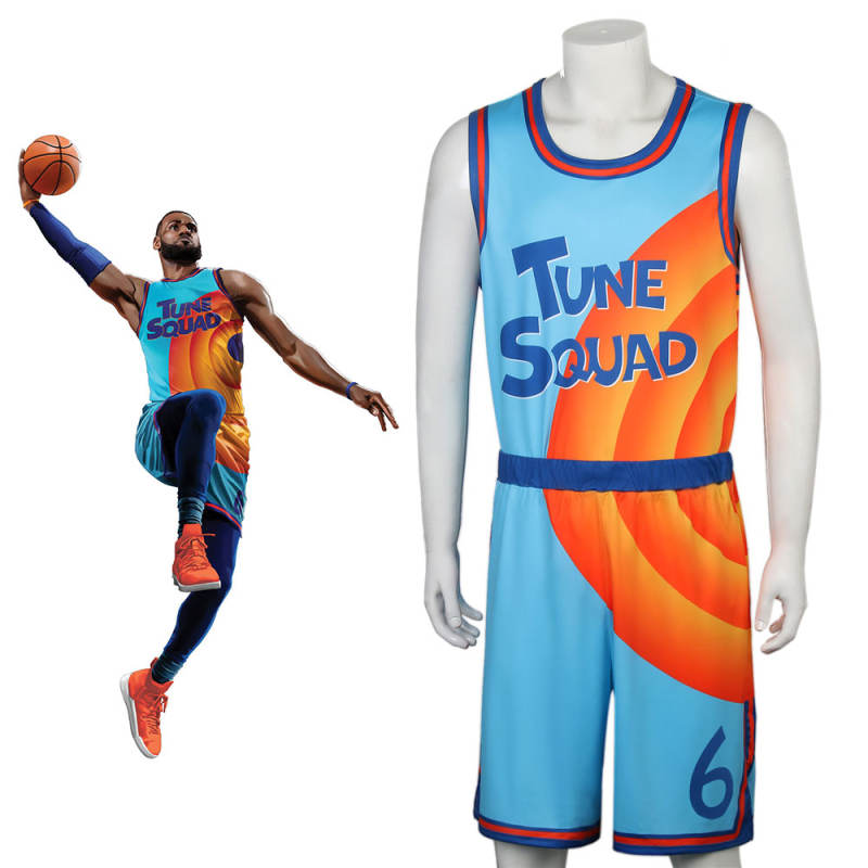 Hallowcos Space Jam 2: A New Legacy LeBron James Tune Squad Basketball  Jersey