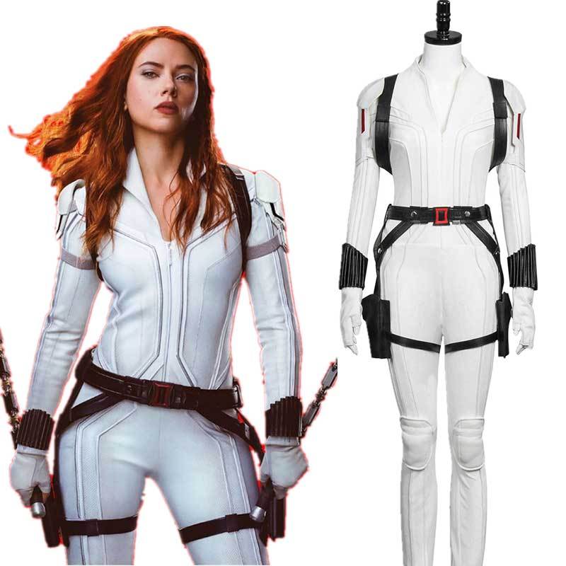 Black Widow 2021 Natasha Romanoff White Cosplay Costume