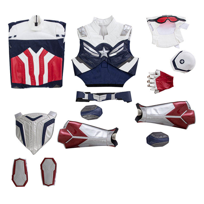 New The Falcon and the Winter Soldier Sam Wilson Captain America Cosplay Costume