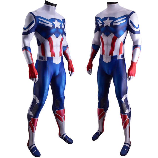 The Falcon and the Winter Soldier Sam Wilson Captain America Jumpsuit Adult Kids