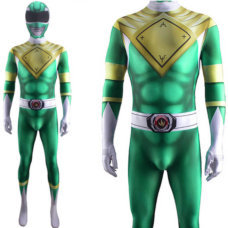 Power Rangers Green Ranger Tommy Oliver Cosplay Costume Adult Kids