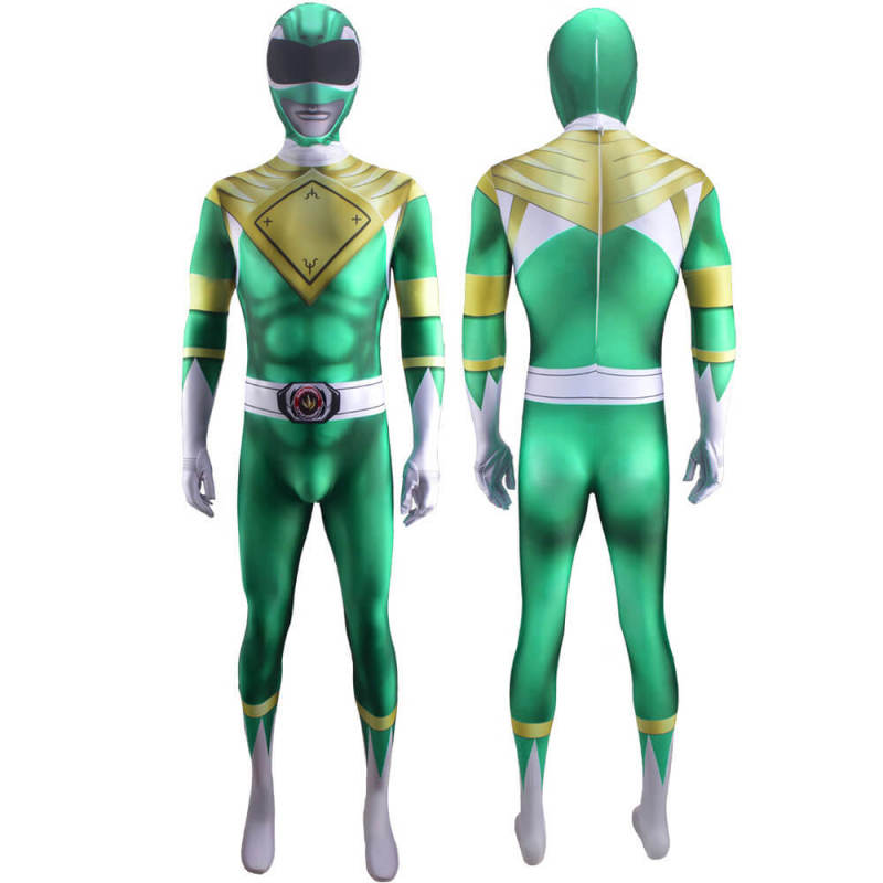 Power Rangers Green Ranger Tommy Oliver Cosplay Costume Adult Kids