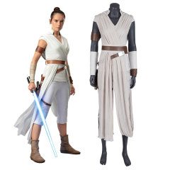Star Wars: The Rise of Skywalker Rey Cosplay Costume Hallowcos