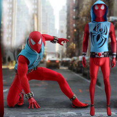 Scarlet Spider Ben Reilly Cosplay Costume Adult Kids