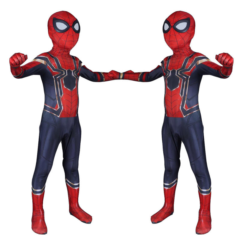 Avengers Iron Spider Spider-Man Cosplay Costume Adults Kids Hallowcos