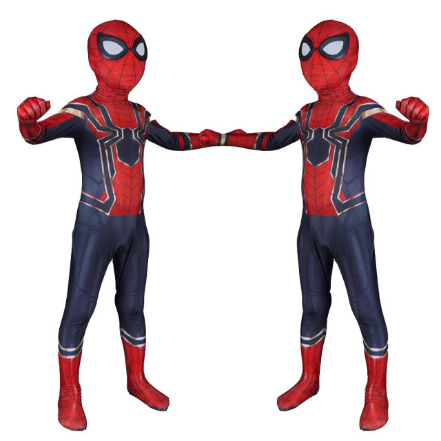 Iron Spider Suit Spiderman Homecoming Costume Halloween Cosplay For Adult/Kids 