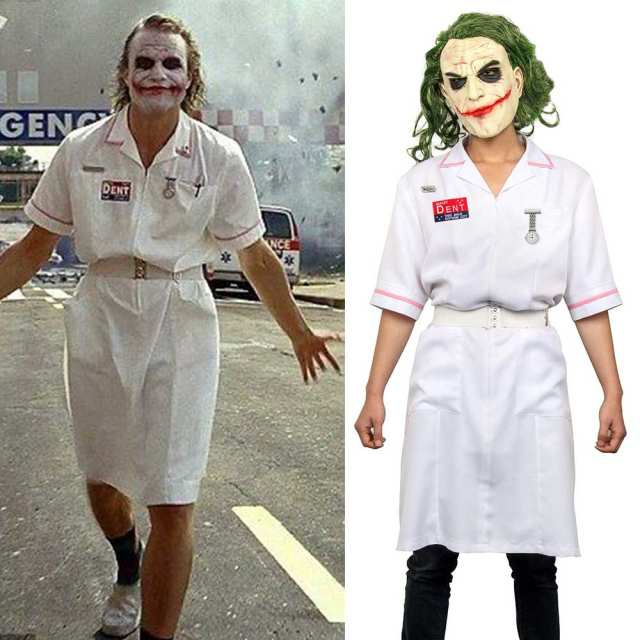 (Ready to Ship) Batman Dark Knight Heath Ledger Joker Nurse Cosplay Costume