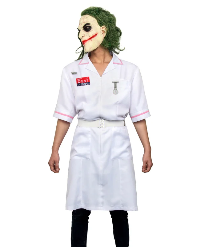 (Ready to Ship) Batman Dark Knight Heath Ledger Joker Nurse Cosplay Costume