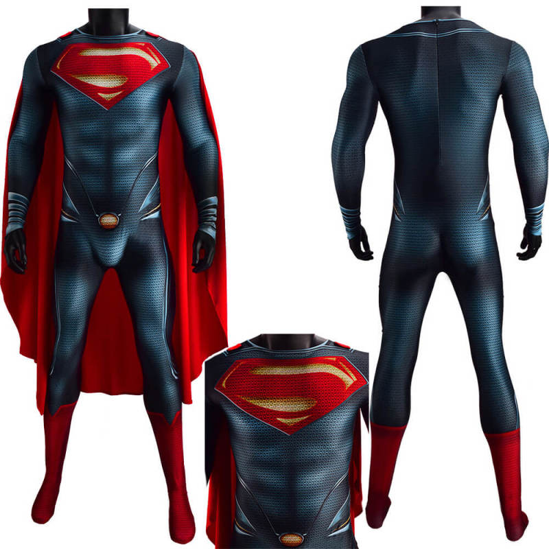 Man of Steel Superman Clark Kent Cosplay Costume Kids Adults