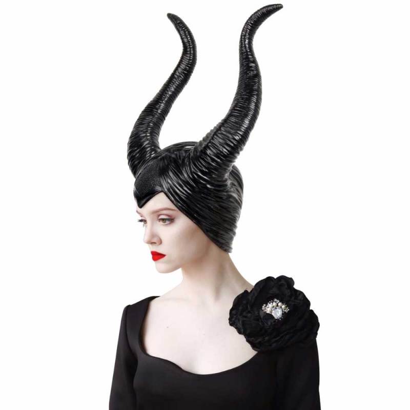 Maleficent Angelina Jolie Horns Hats Mask for Adult