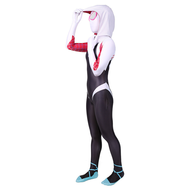 Spider-Man: Into the Spider-Verse Spider-Gwen Cosplay Costume Adults Kids