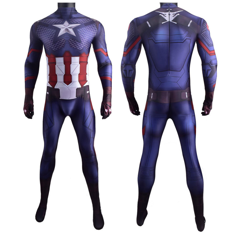 Avengers Endgame Captain America Cosplay Costume Adults Kids