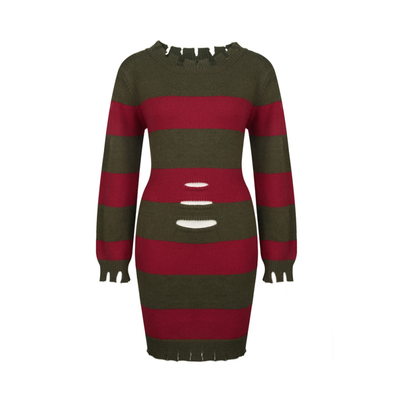 (Ready to Ship) A Nightmare on Elm Street Female Freddy Krueger Cosplay Sweater