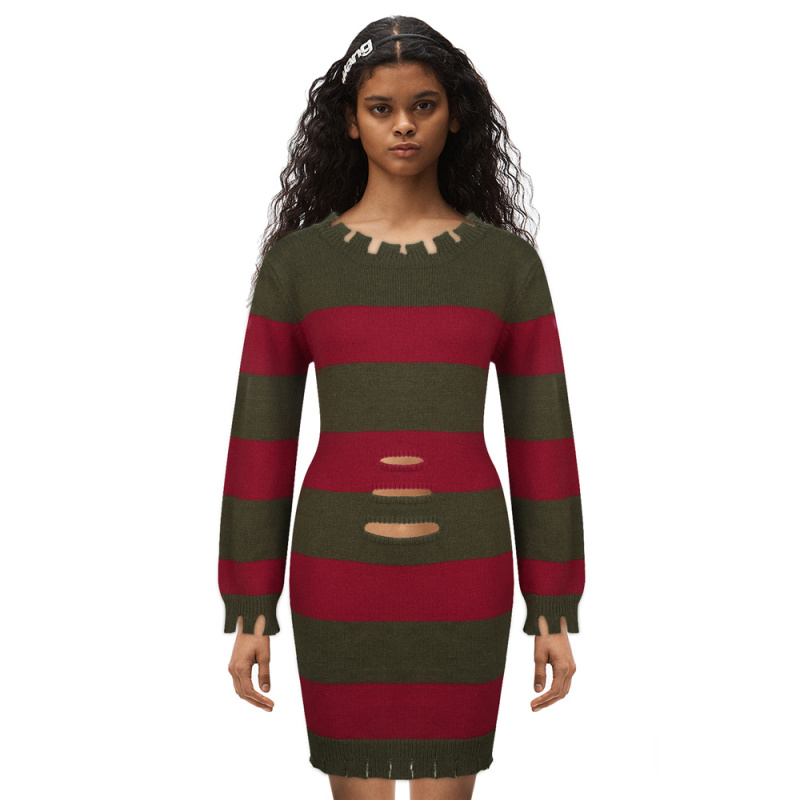 (Ready to Ship) A Nightmare on Elm Street Female Freddy Krueger Cosplay Sweater