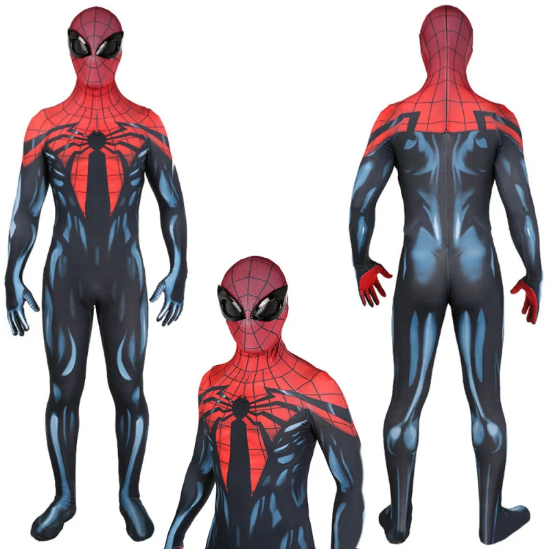 The Superior Spiderman Peter Parker Otto Octavius Cosplay Costume Adults Kids