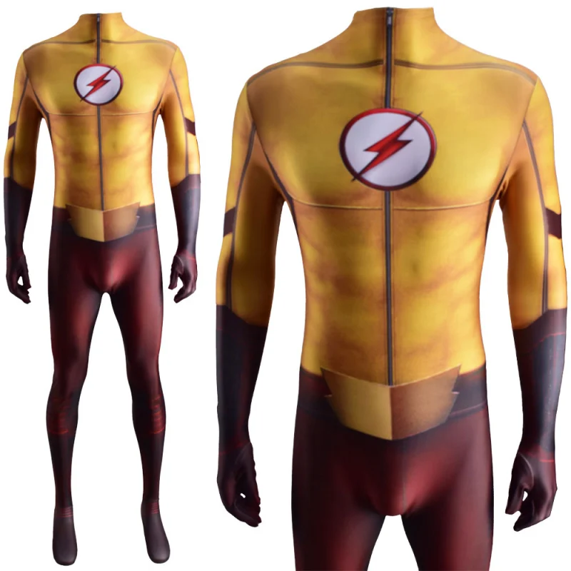 The Flash Season 3 Kid Flash Wally West Cosplay Costume Adult Kids