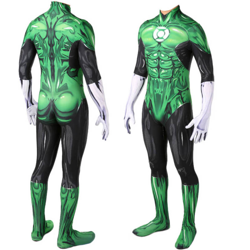 Green Lantern Body Suit Cosplay Costume Adult Kids