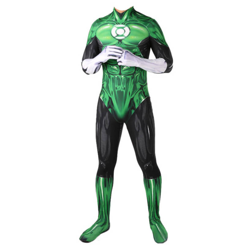 Green Lantern Body Suit Cosplay Costume Adult Kids