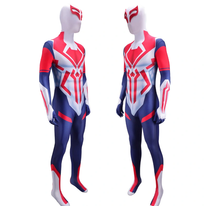 Spiderman 2099 White Suit Cosplay Costume Adult Kids