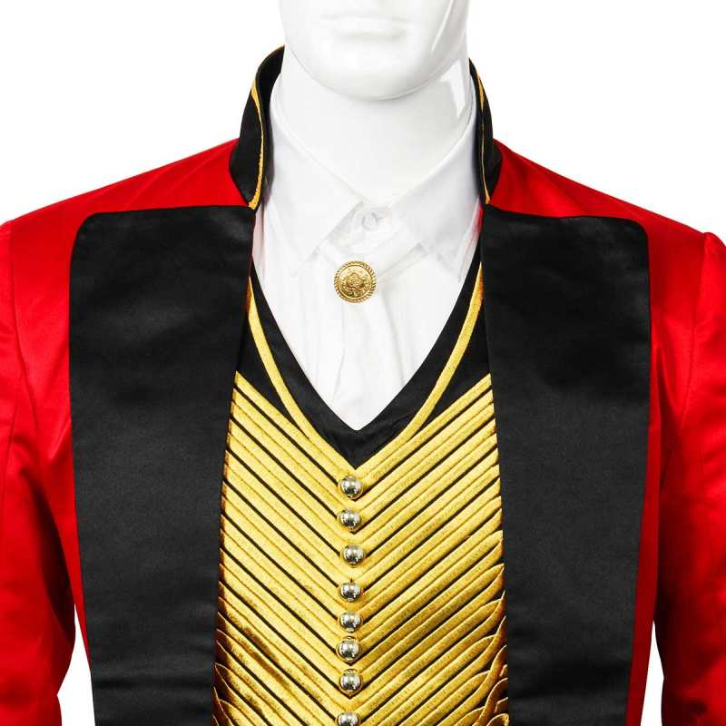 The Greatest Showman Uniform Cosplay Costume P.T. Barnum Red Circus ...