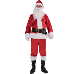 Christmas Santa Suit Cosplay Costume Fake Belly