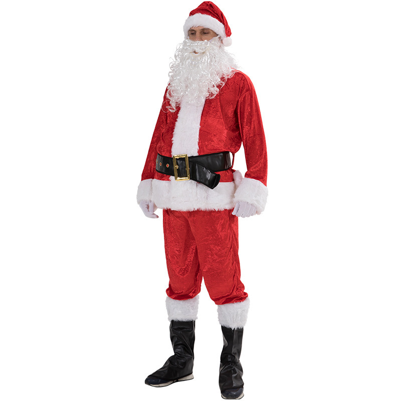 Christmas Santa Suit Cosplay Costume Fake Belly