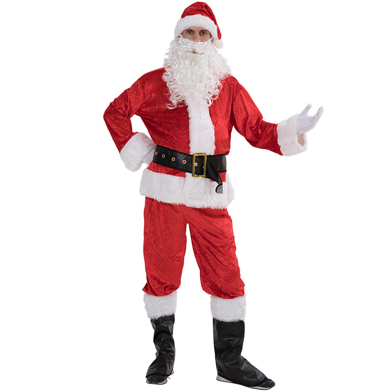 Christmas Santa Suit Cosplay Costume Fake Belly