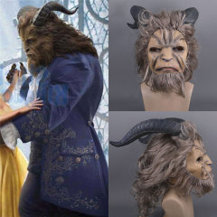 Beauty and the Beast Adam Prince Cosplay Mask with Wig