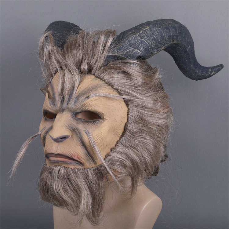 Beauty and the Beast Adam Prince Cosplay Mask with Wig
