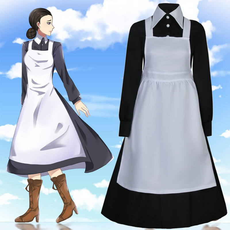 The Promised Neverland Mama Isabella Women Maid Cosplay Dress (Ready to Ship)