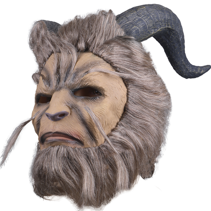 Beauty and the Beast Adam Prince Cosplay Mask with Wig