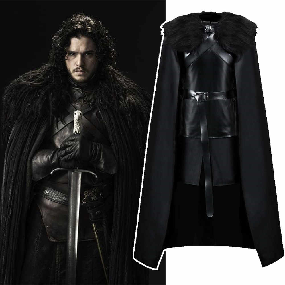 Game of Thrones Season 8 Jon Snow Halloween Cosplay Costume (S-XXL Read ...