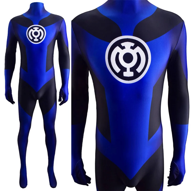 Green Lantern Blue Lantern Corps Cosplay Costume Adult Kids