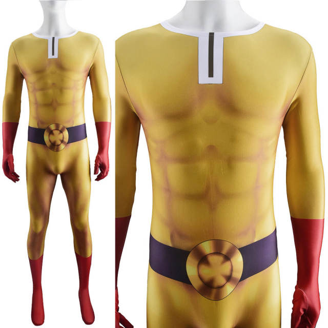 One Punch Man Saitama Superhero Cosplay Costume Adult Kids