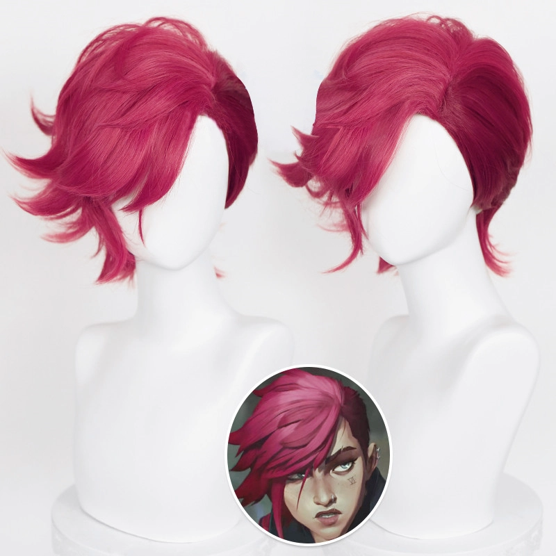 League of Legends LOL Arcane Vi Cosplay Wig