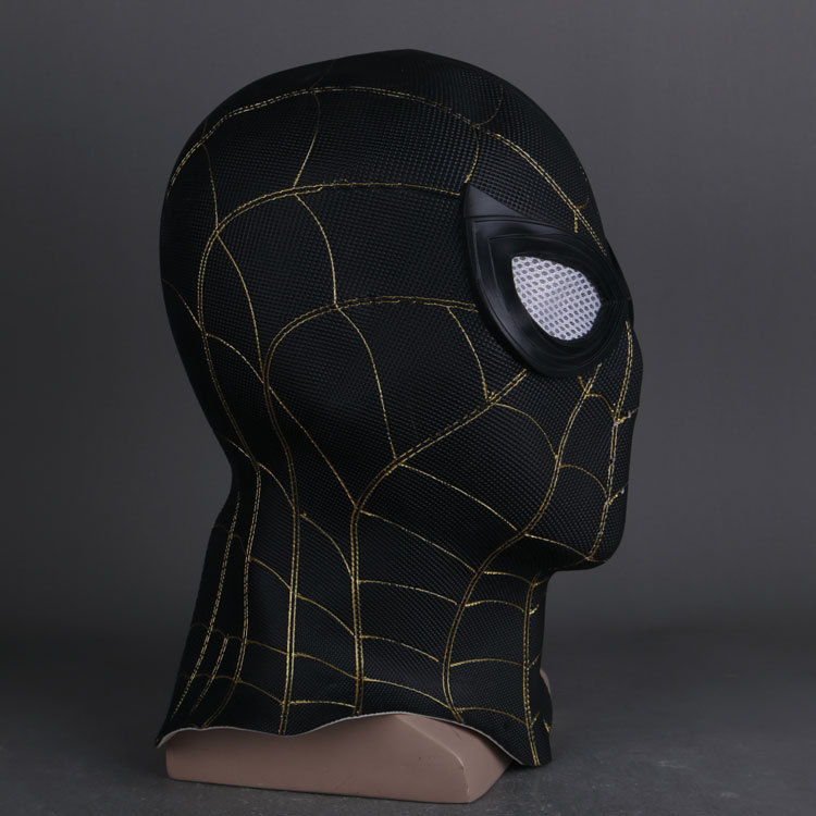 Spider-Man 3: No Way Home Black And Gold Cosplay Mask