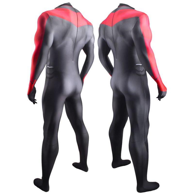 Teen Titans: Judas Contract Nightwing Red Body Suit Adult Kids