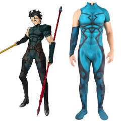 (Available after Halloween) Fate Zero Lancer Diarmuid Ua Duibhne Cosplay Costume Adult Kids