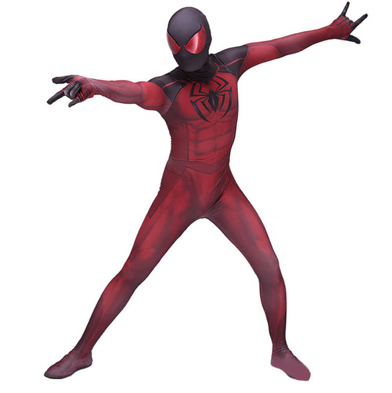 Spiderman PS4 Kaine Parker Scarlet Spider 2 Cosplay Costume Adult Kids