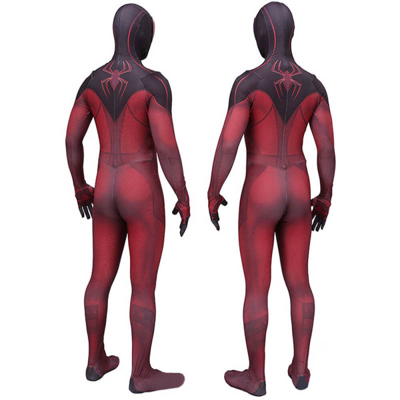 Spiderman PS4 Kaine Parker Scarlet Spider 2 Cosplay Costume Adult Kids