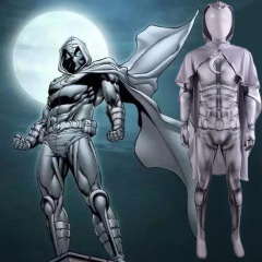 (Available after Halloween) Moon Knight Body Suit Spandex Cosplay Costume Adults Kids