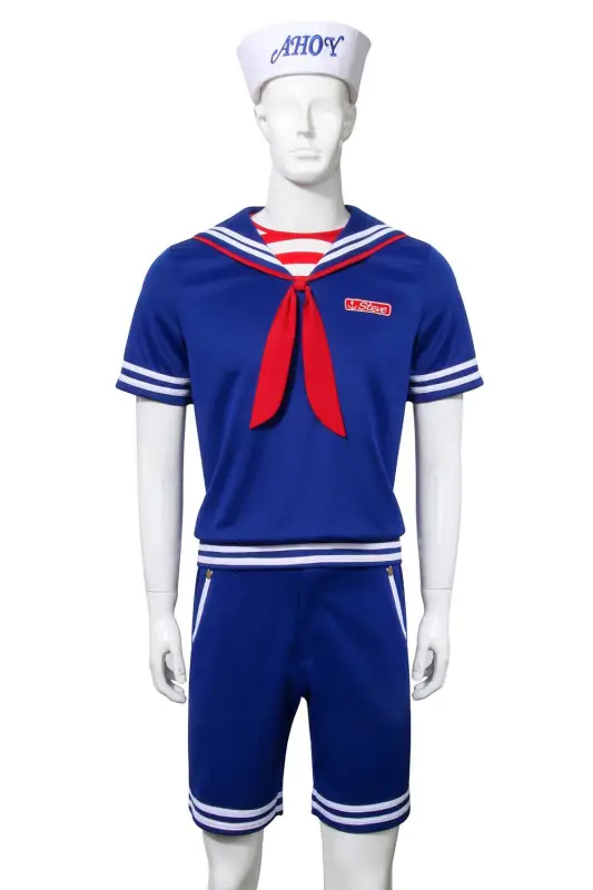 Adults Stranger Things 3 Steve Harrington Scoops Ahoy Cosplay Costume