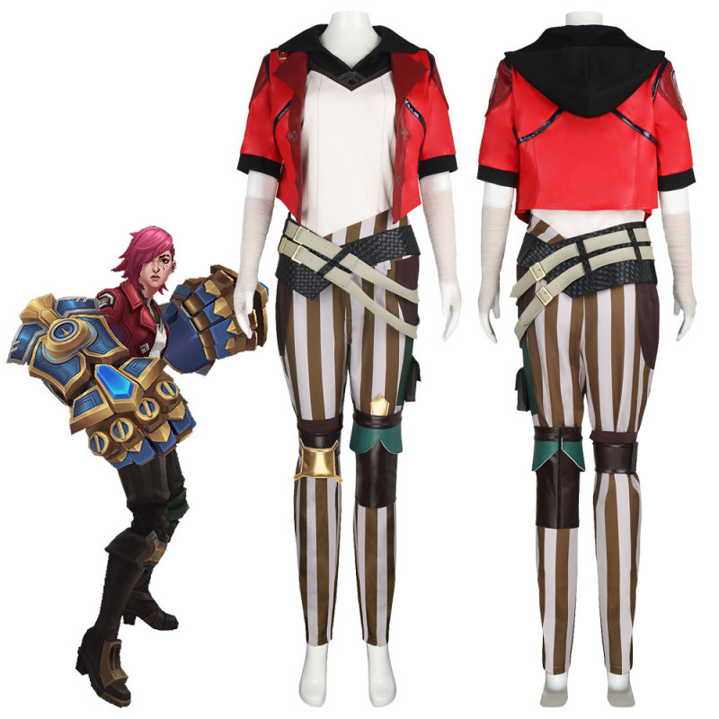 League of Legends LOL Arcane Vi Violet Cosplay Costume