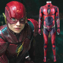 Justice League The Flash Barry Allen Cosplay Costume Adult Kids