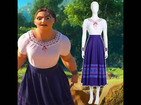 Adults Disney Encanto Luisa Madrigal Cosplay Costume