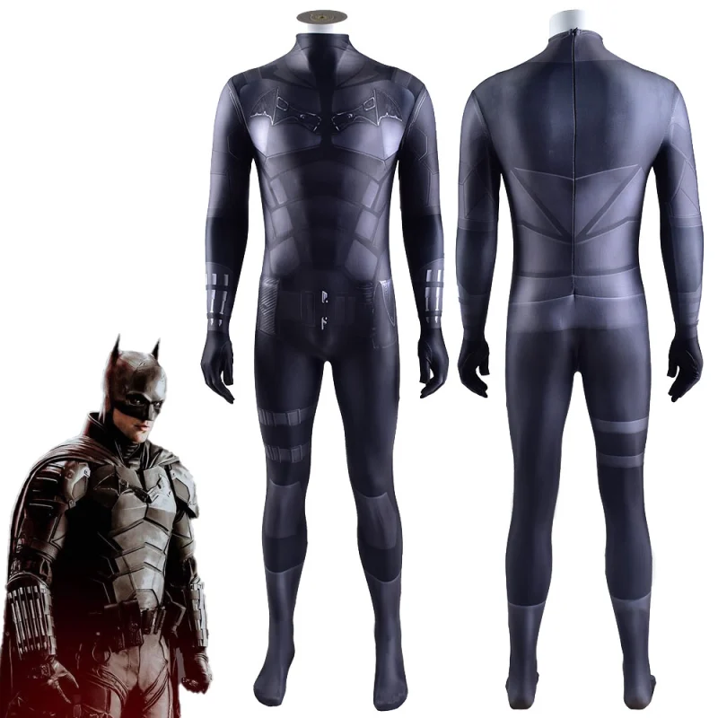 2022 The Batman Robert Pattinson Cosplay Jumpsuit Adults Kids