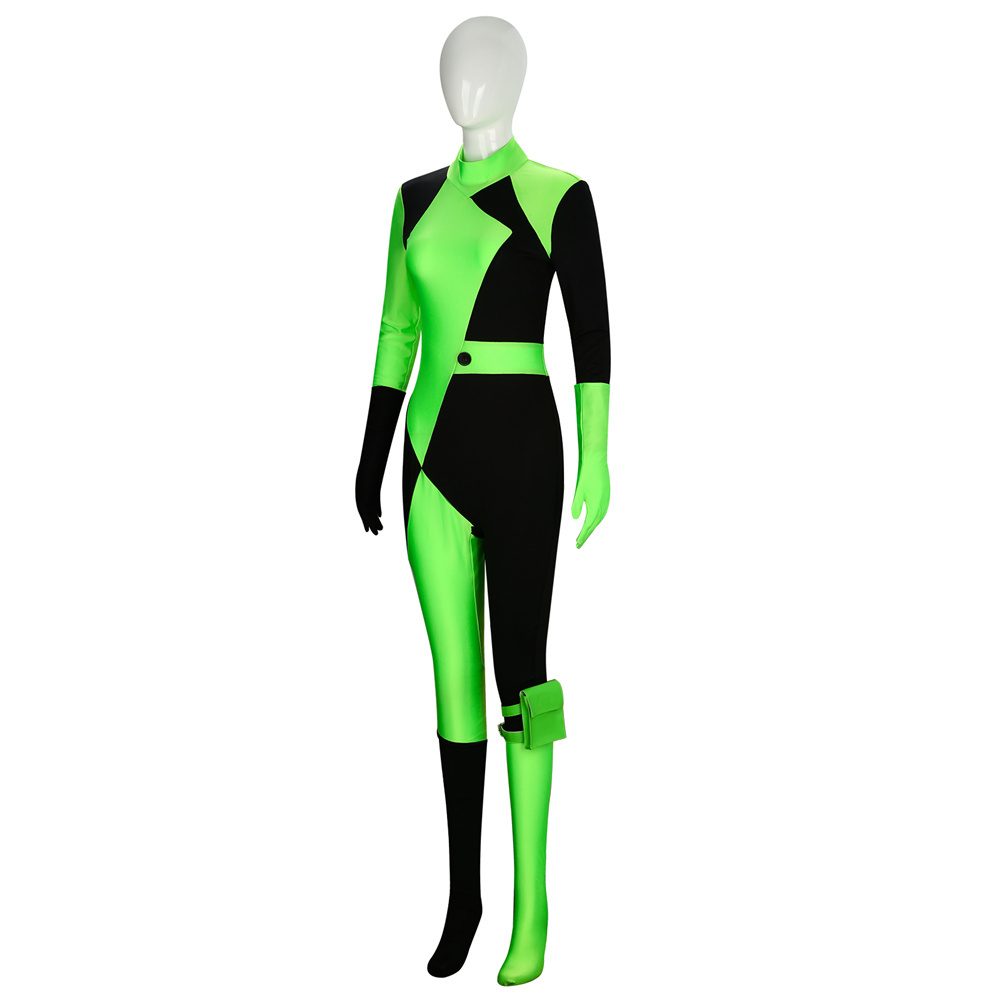 Kim Possible Shego Green Halloween Cosplay Costume