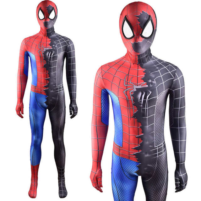 Sam Raimi Spider-Man Red and Black Cosplay Costume Adults Kids Hallowcos