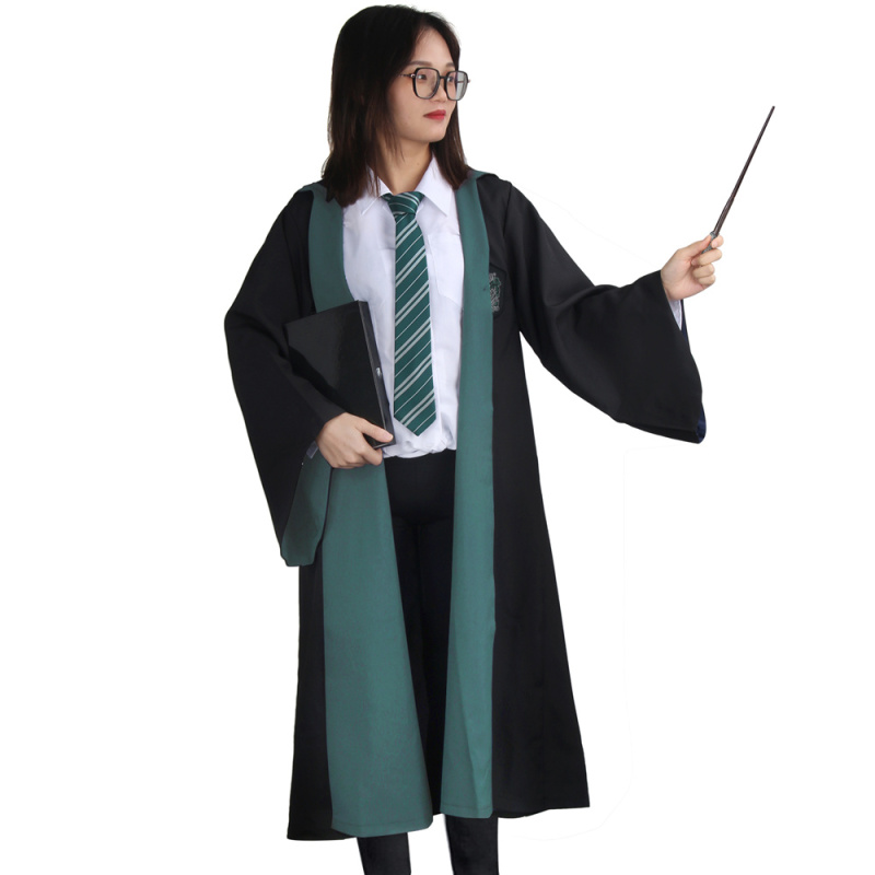 Harry Potter Hogwarts Gryffindor Hufflepuff Ravenclaw Slytherin Robe with Tie (without shirt)